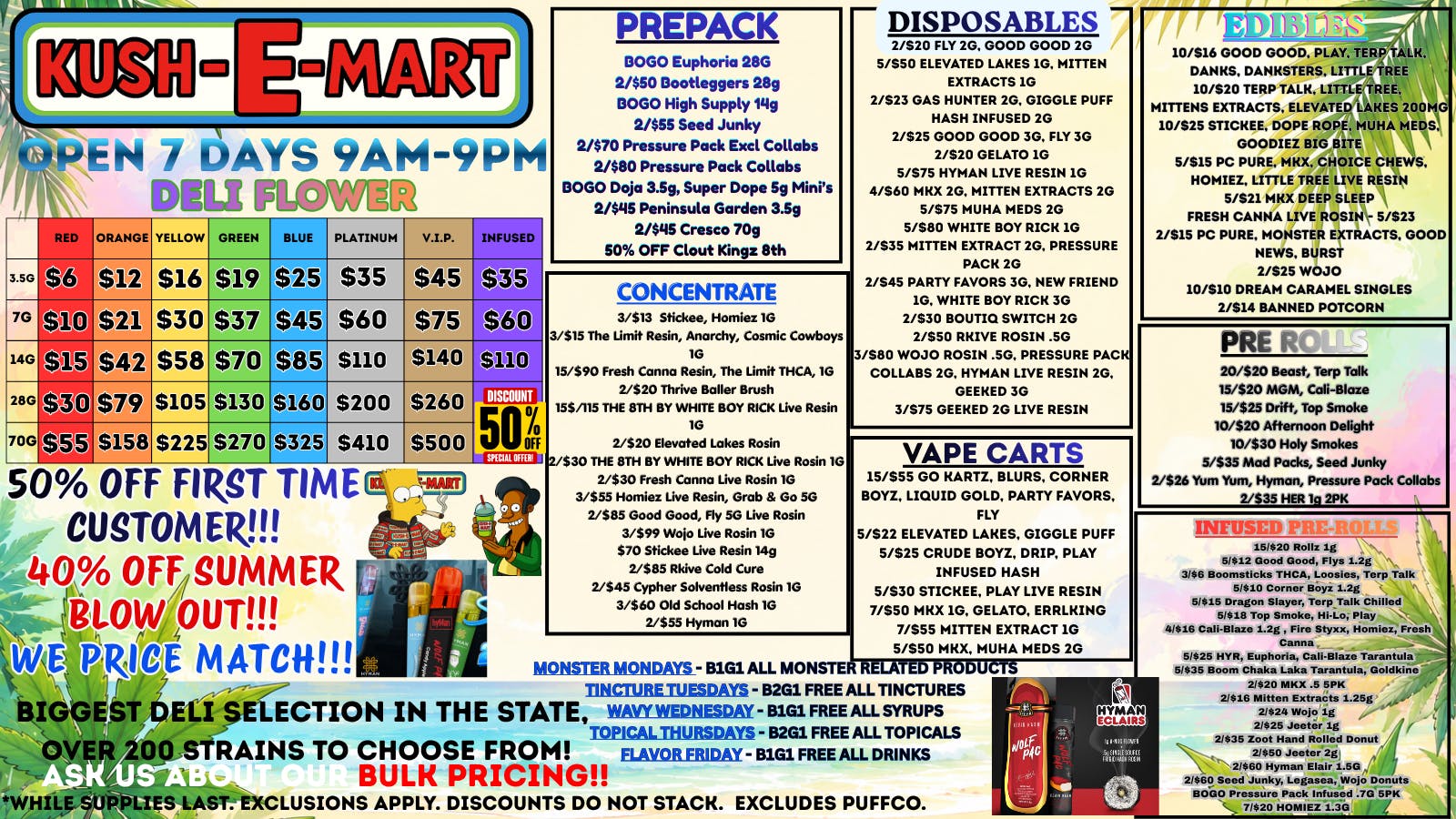 Kush E Mart 50% OFF NEW CUSTOMERS! + 40% OFF SUMMER BLOW OUT!