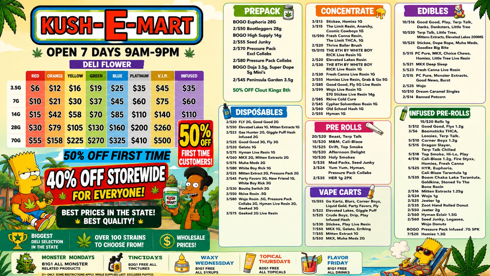 Kush E Mart 50% OFF NEW CUSTOMERS! + 40% OFF SUMMER BLOW OUT!