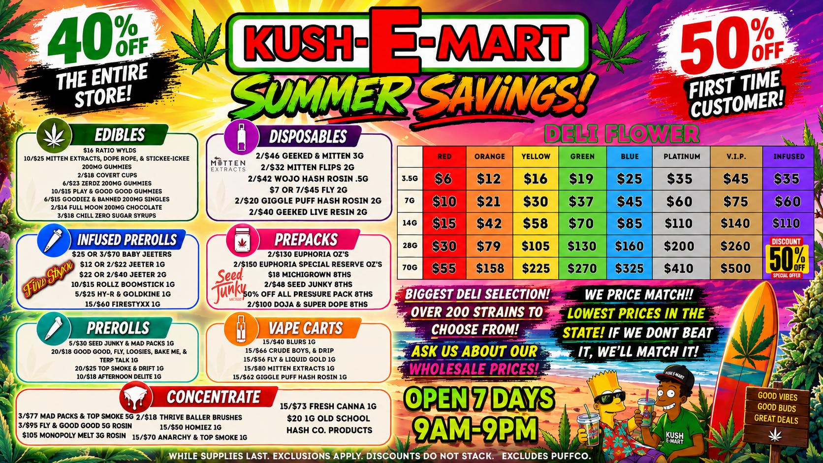 Kush E Mart 50% OFF FIRST VISIT & 40% OFF DAILY EVERYDAY!!