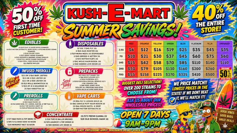 Kush E Mart 50% OFF NEW CUSTOMERS & 40% OFF DAILY!