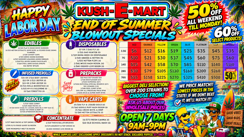 Kush E Mart 60% OFF SELECT PRODUCTS • 50% OFF STOREWIDE 🔥