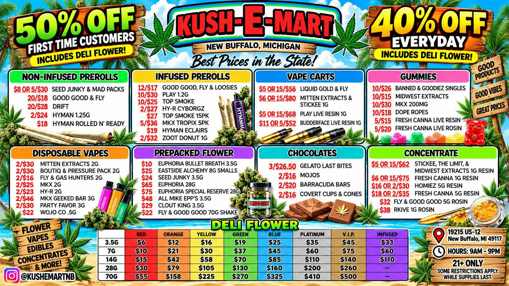 Kush E Mart 50% OFF FIRST TIME! VETERANS/55+ GET 45% OFF!