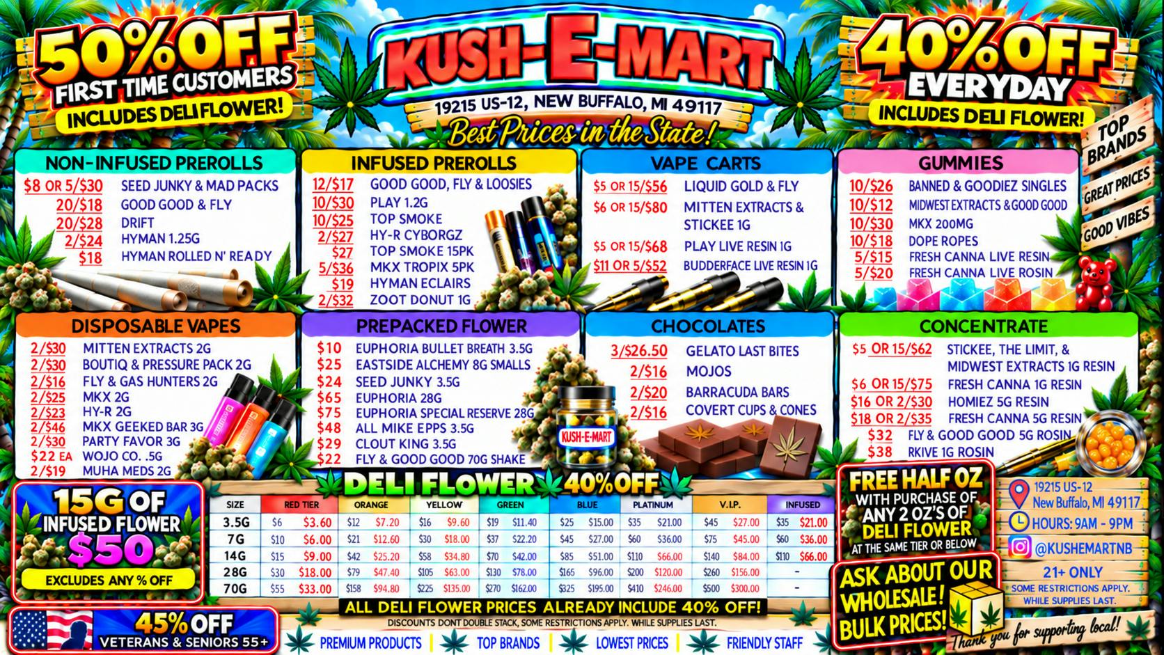 Kush E Mart FREE HALF OZ WHEN YOU BUY ANY 2 OZ — ANY TIER!