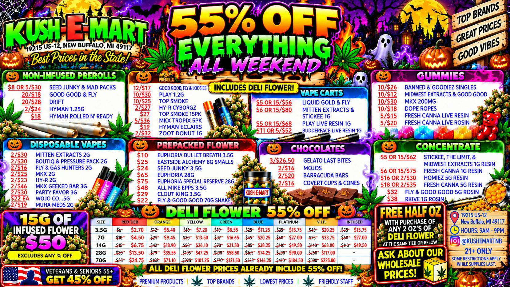 Kush E Mart 55% OFF EVERYTHING STOREWIDE!