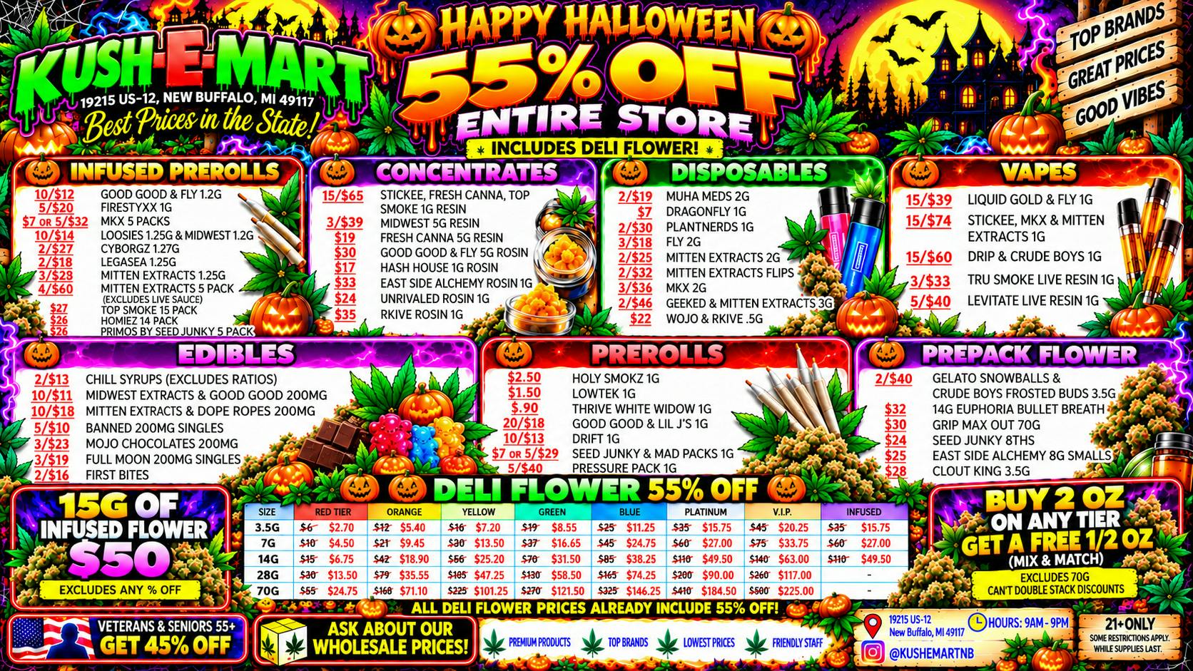 Kush E Mart 55% OFF ENTIRE STORE HAPPY HALLOWEEN WEEKEND!