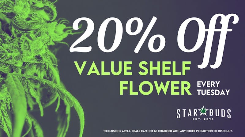 Star Buds Baltimore 20% off Value Shelf