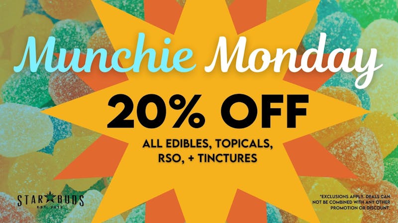 Star Buds Baltimore 20% off edibles, topicals, RSO