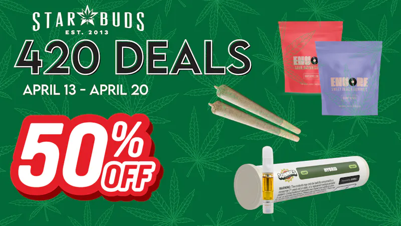 Star Buds Baltimore 50% OFF GUMMIES, VAPES & PRE ROLLS