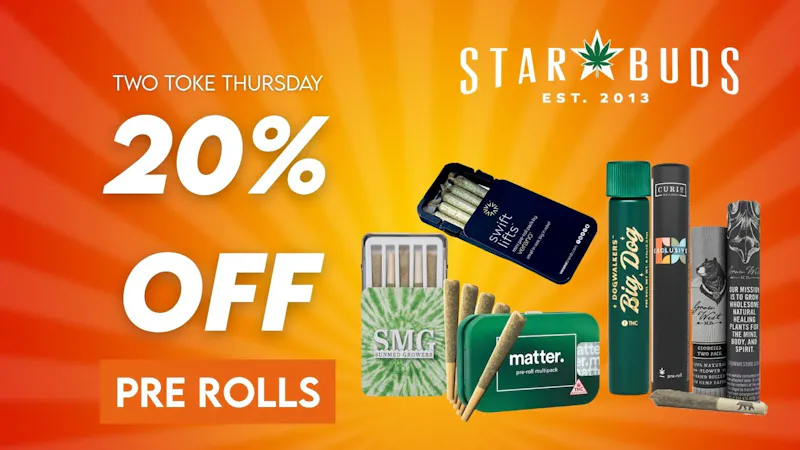 Star Buds Baltimore 20% OFF PRE ROLLS