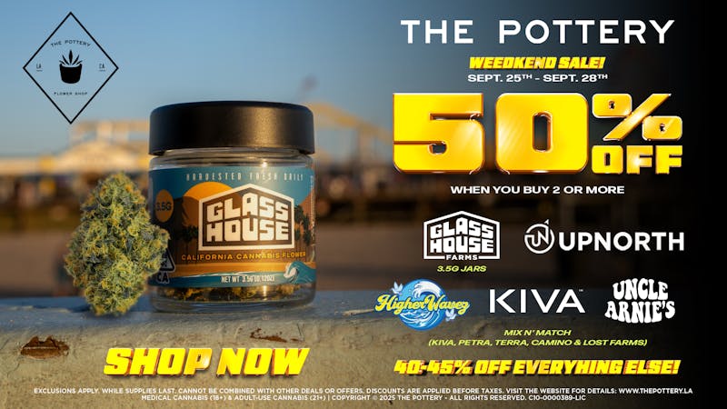 The Pottery Weed Dispensary Los Angeles 🌿 50% OFF🌿 WEEDKEND SALE🌿