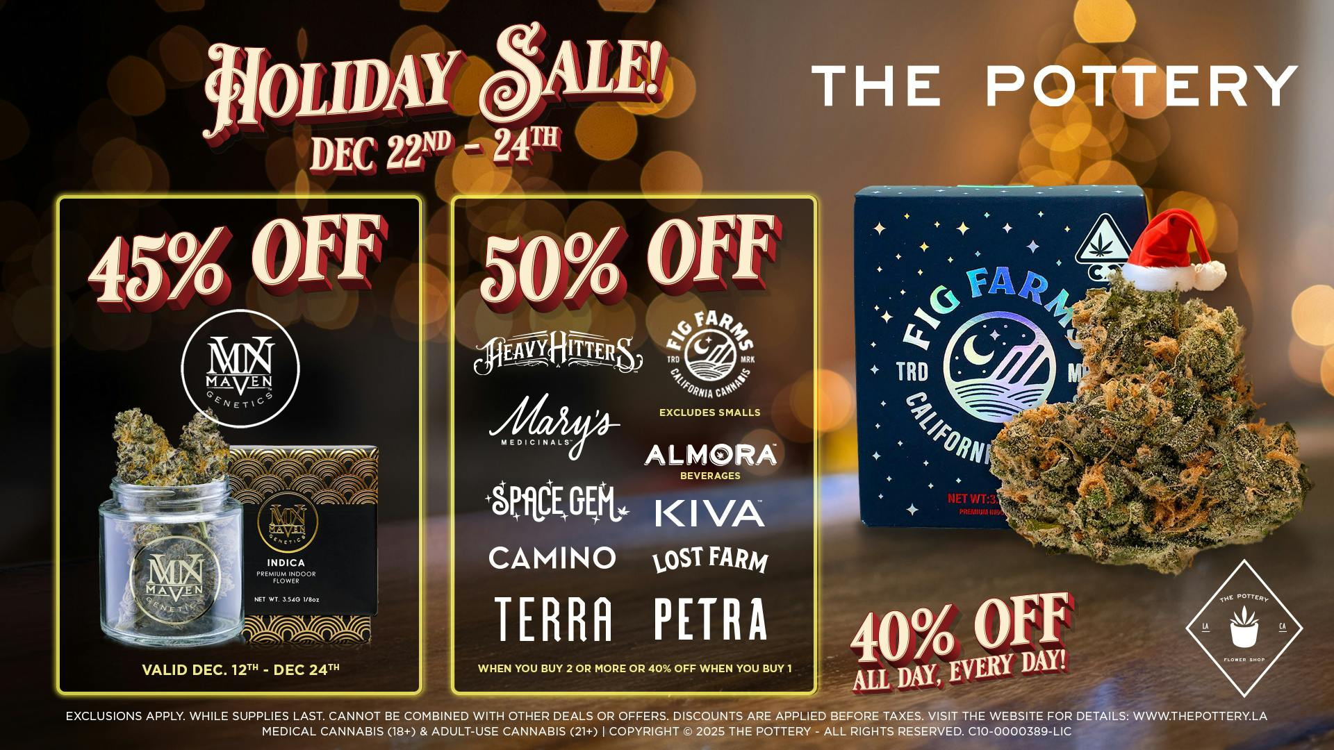 The Pottery Weed Dispensary Los Angeles ☃️50% OFF🎄HOLIDAZE SALE🎅