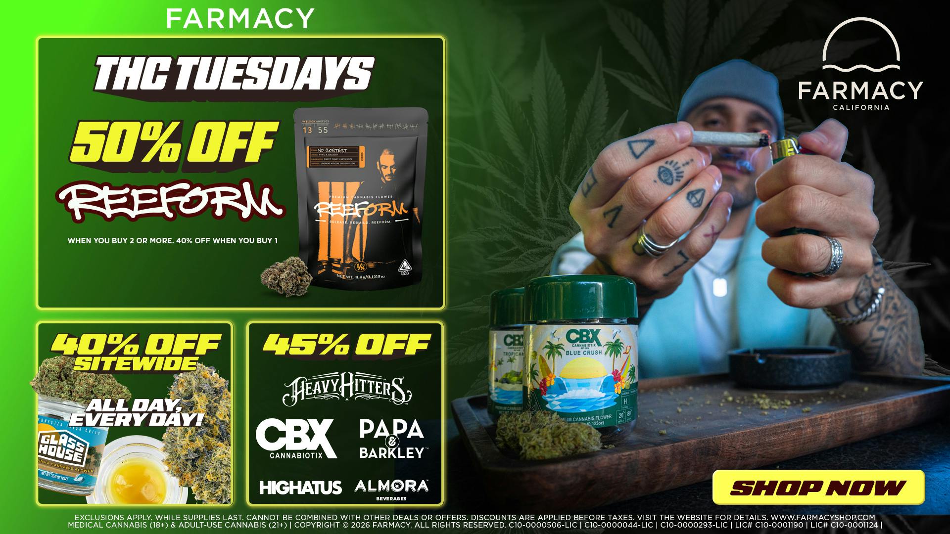 Farmacy Berkeley 🔥40%-50% OFF🔥THC TUESDAY🔥