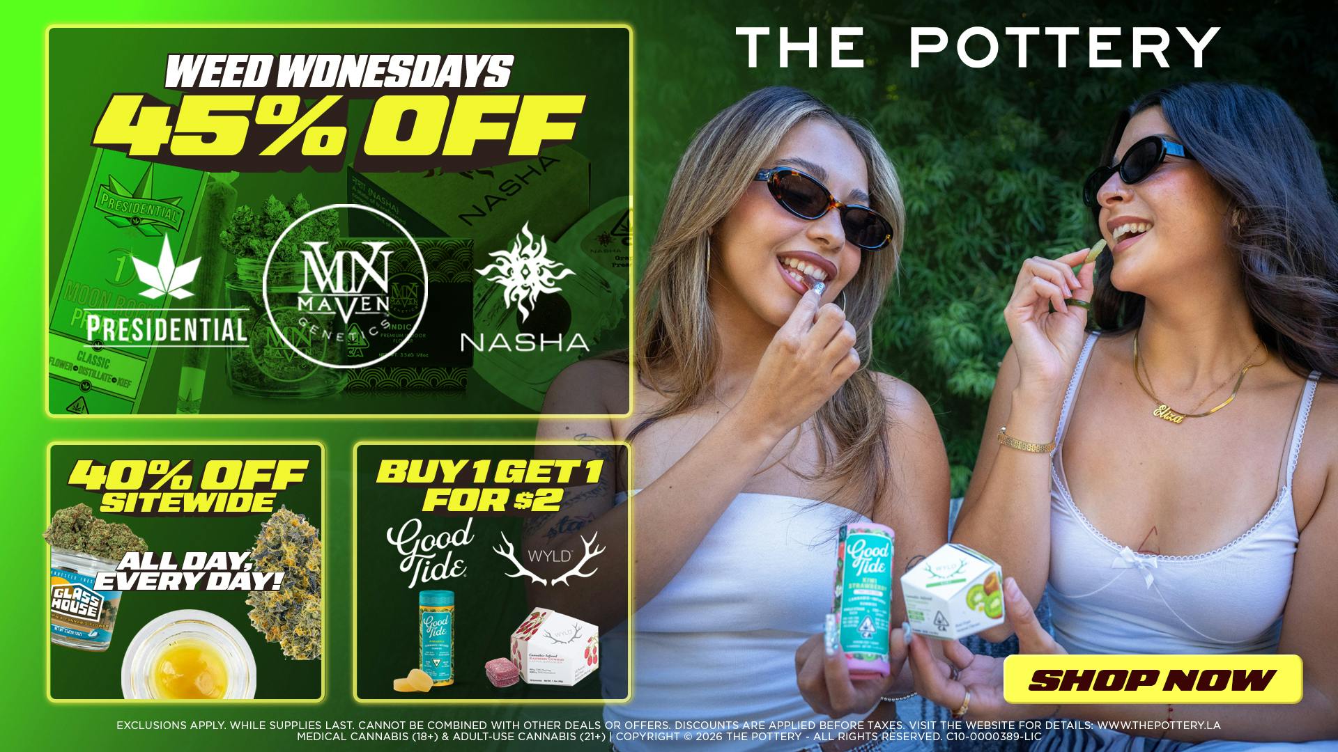 The Pottery Weed Dispensary Los Angeles 🔥45% OFF🔥 WEED WEDNESDAYS🔥