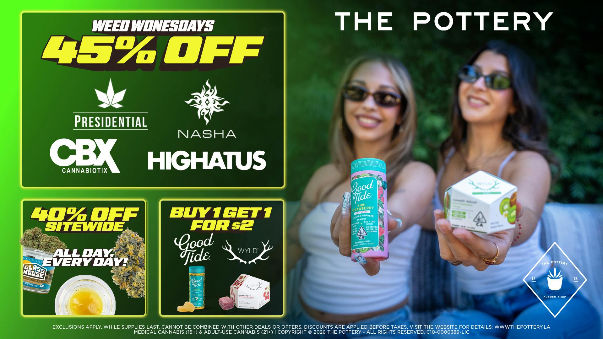 The Pottery Weed Dispensary Los Angeles 🔥45% OFF🔥WEED WEDNESDAYS🔥