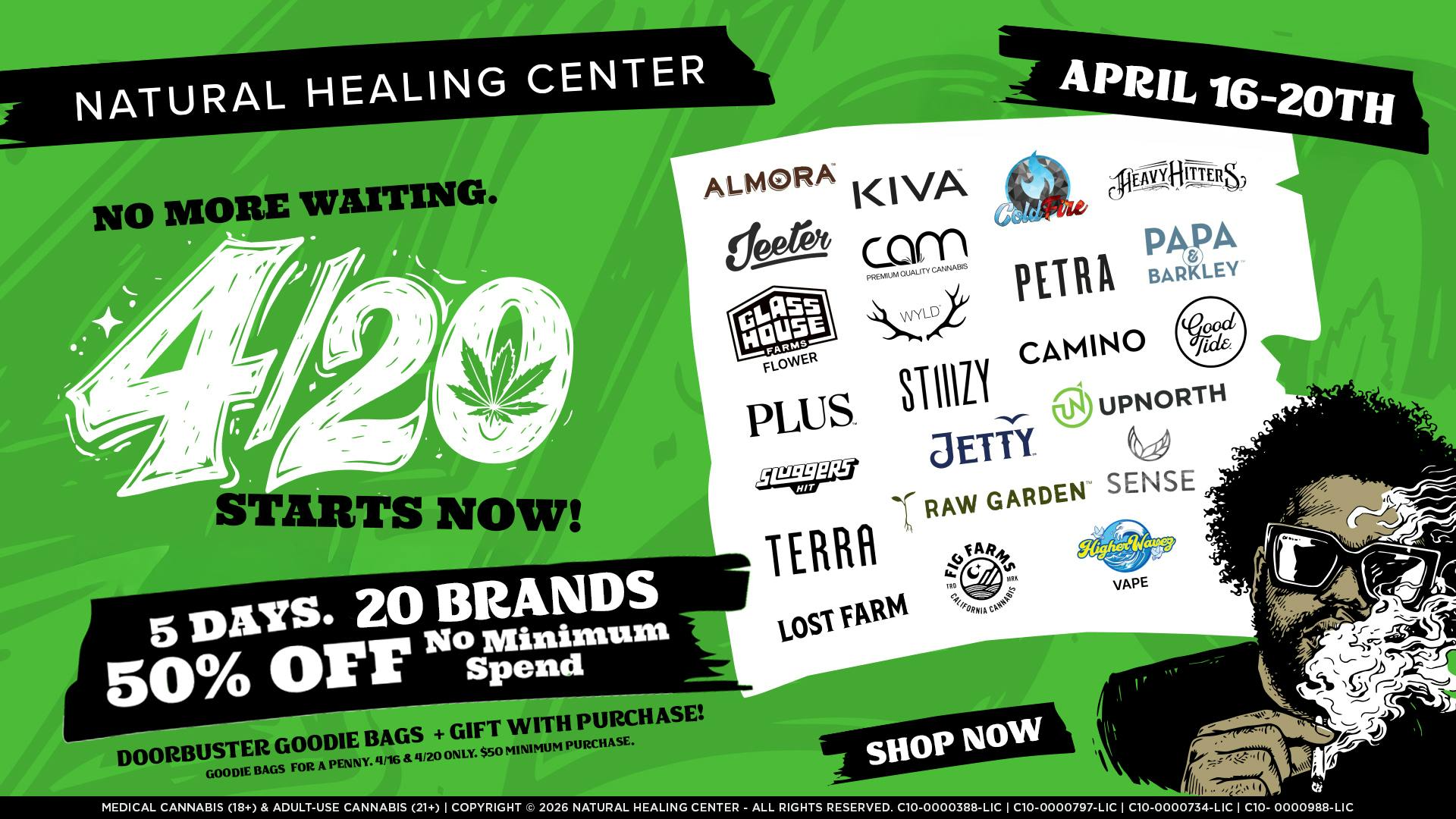 Natural Healing Center - Lemoore 🔥😎50% OFF SELECT BRANDS🌿4/20 WEEDKEND SALE😎🔥