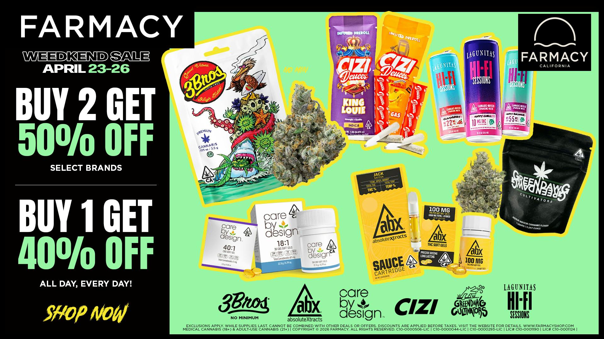 Farmacy Santa Ynez 🔥50% OFF SELECT BRANDS🔥WEEDKEND SALE🔥