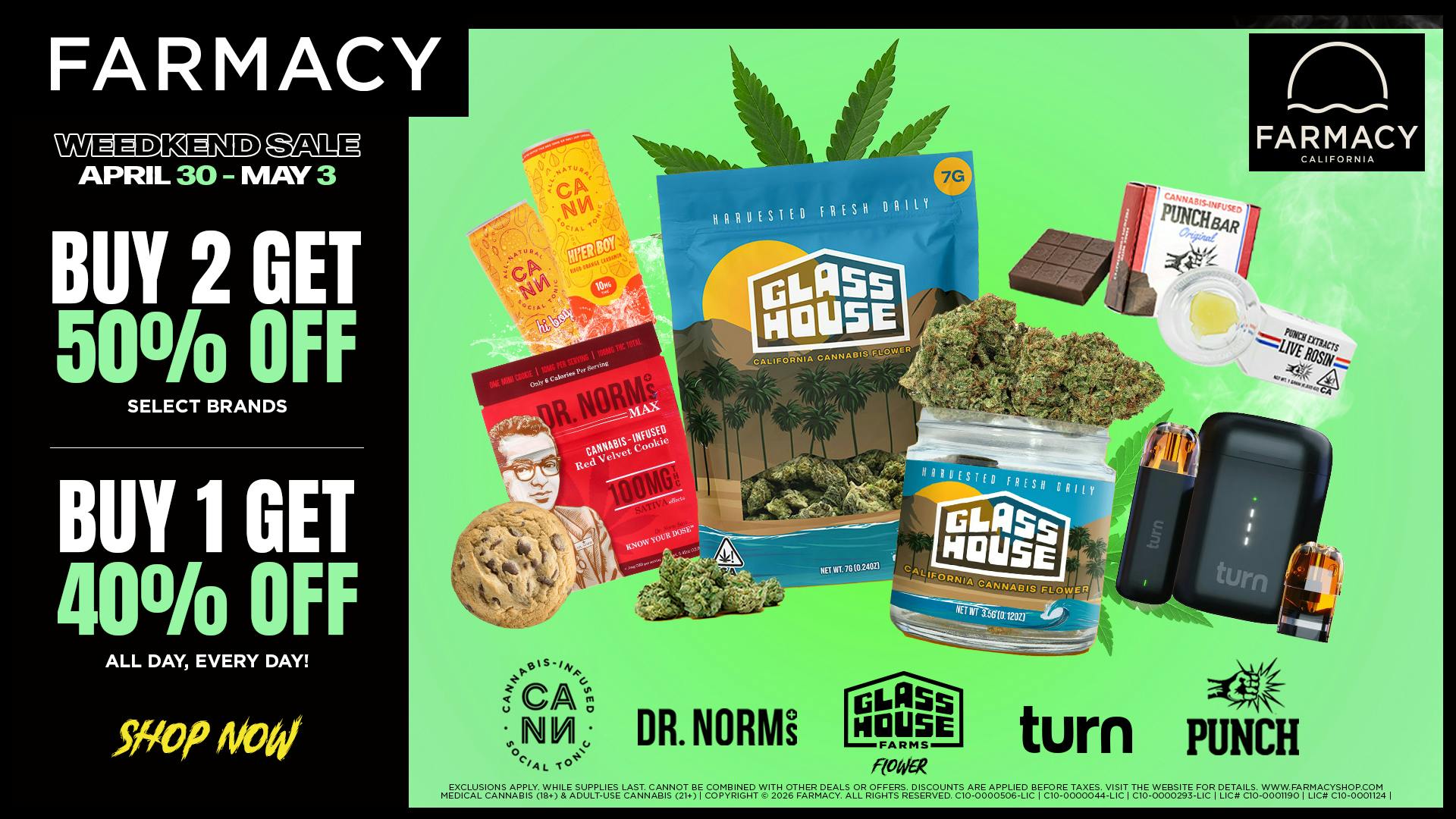 Farmacy Santa Ynez 🔥50% OFF SELECT BRANDS🔥WEEDKEND SALE🔥