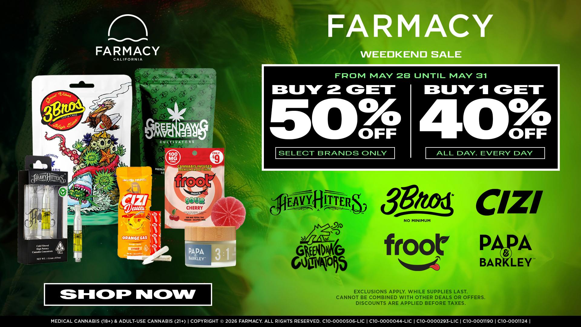 Farmacy Santa Ana 🪴50% OFF SELECT BRANDS🌿WEEDKEND SALE🪴🔥💨