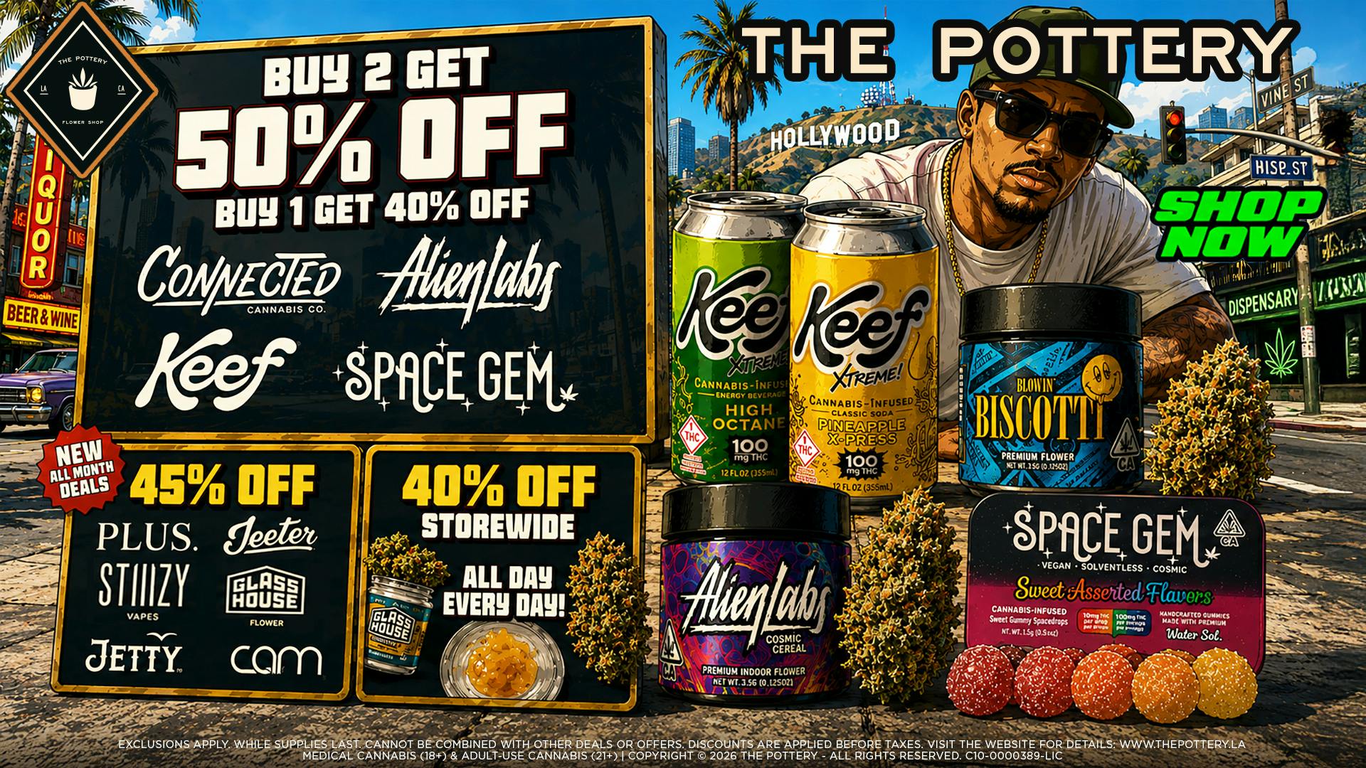 The Pottery Weed Dispensary Los Angeles 🔥50% OFF SELECT BRANDS🔥TUESDAYS🔥