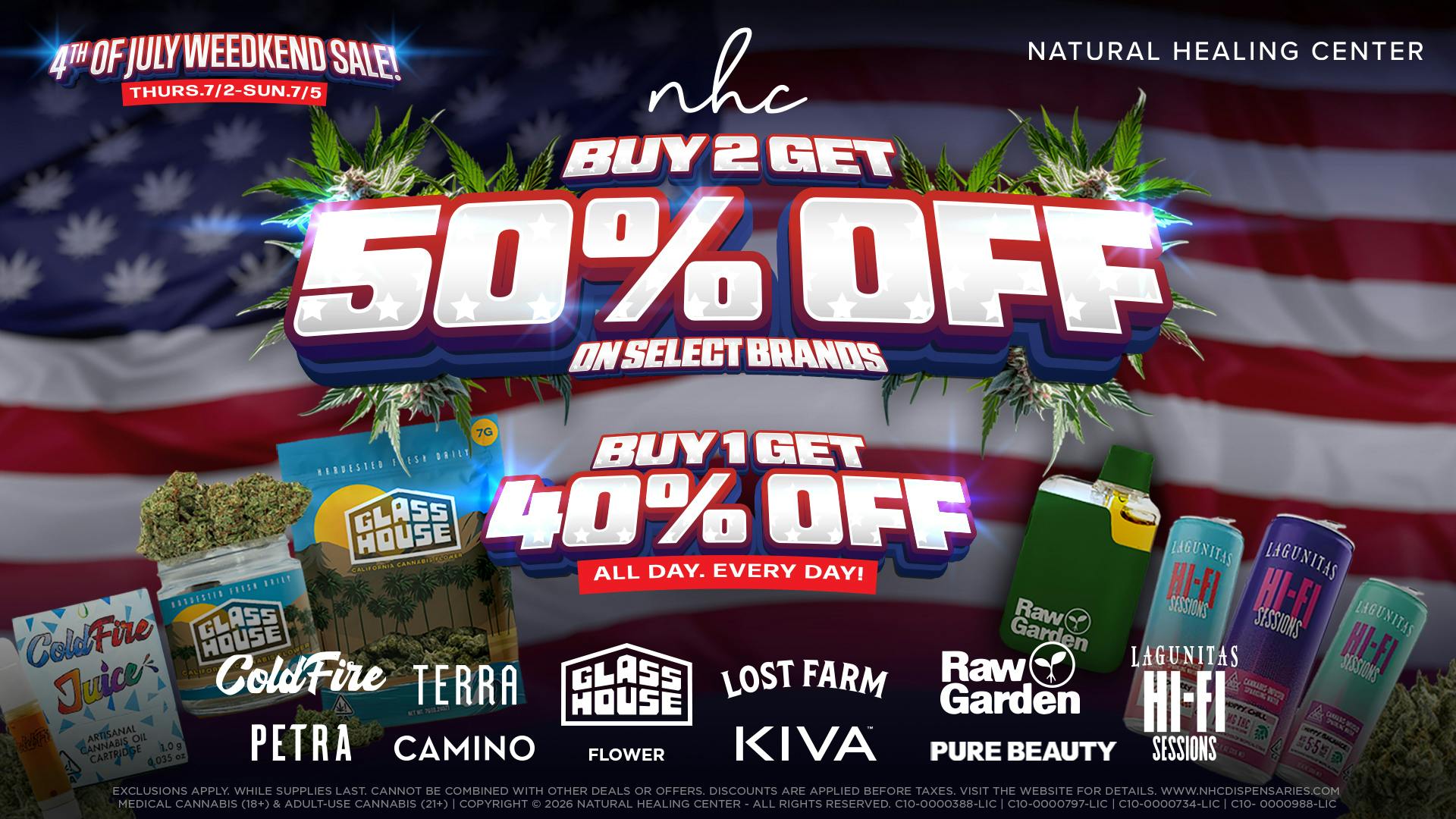 Natural Healing Center - Morro Bay 4th of JULY WEED SALE 🇺🇸 50% OFF SELECT BRANDS