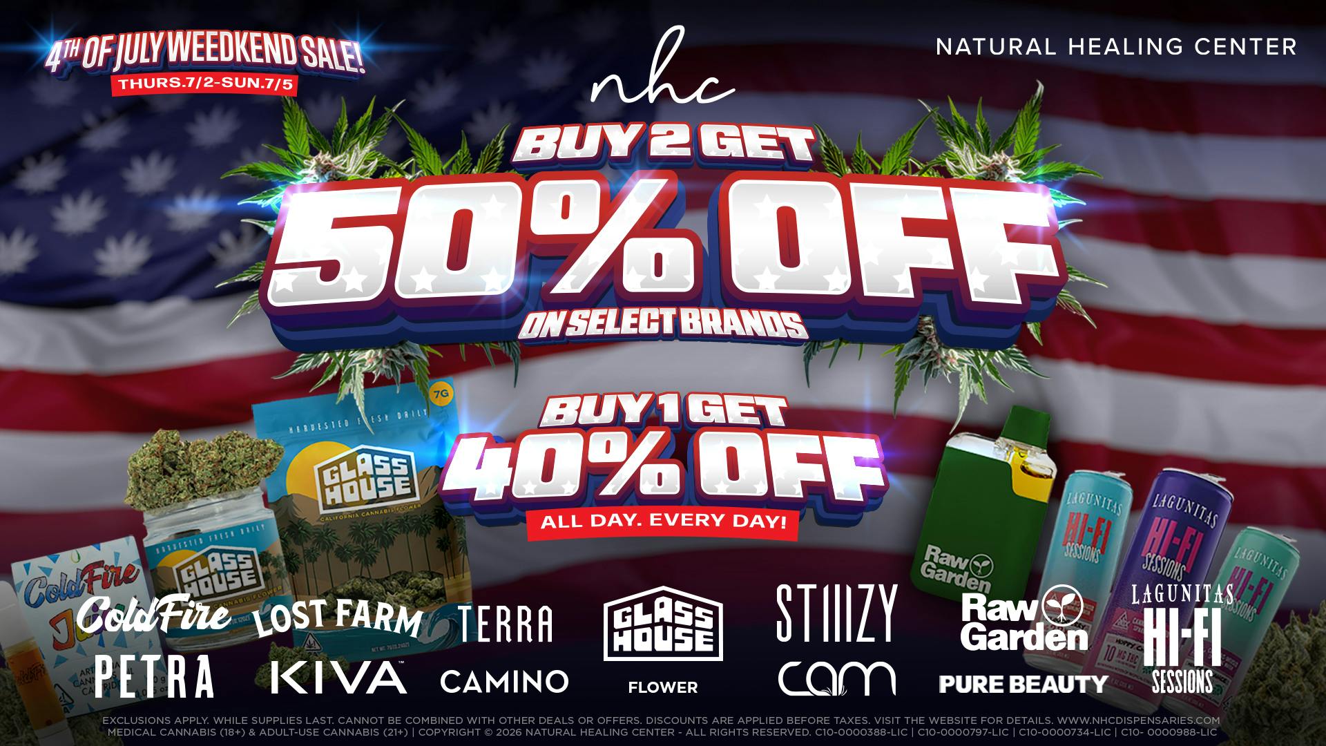 Natural Healing Center - Lemoore 4th of JULY WEED SALE 🇺🇸 50% OFF SELECT BRANDS