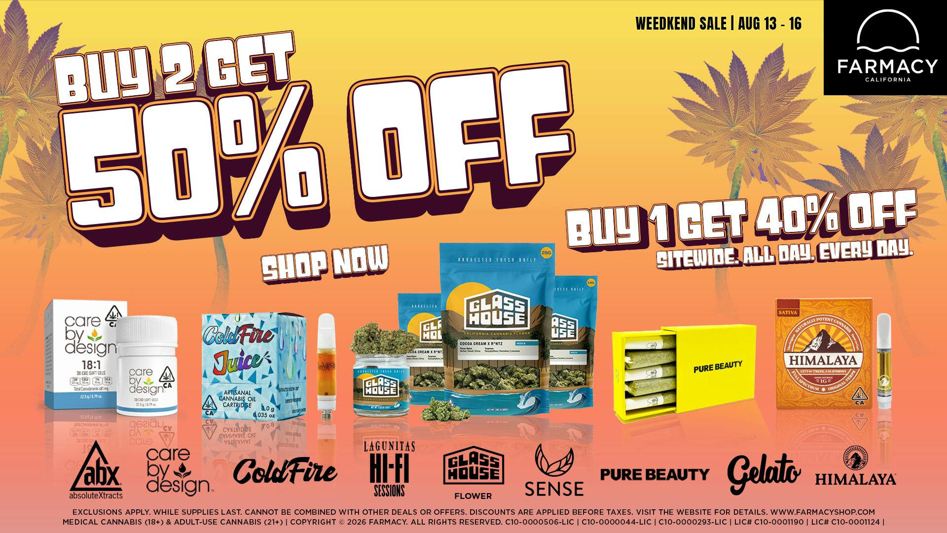 Farmacy Santa Ynez 🔥50% OFF SELECT BRANDS WEEDKEND SALE 😎