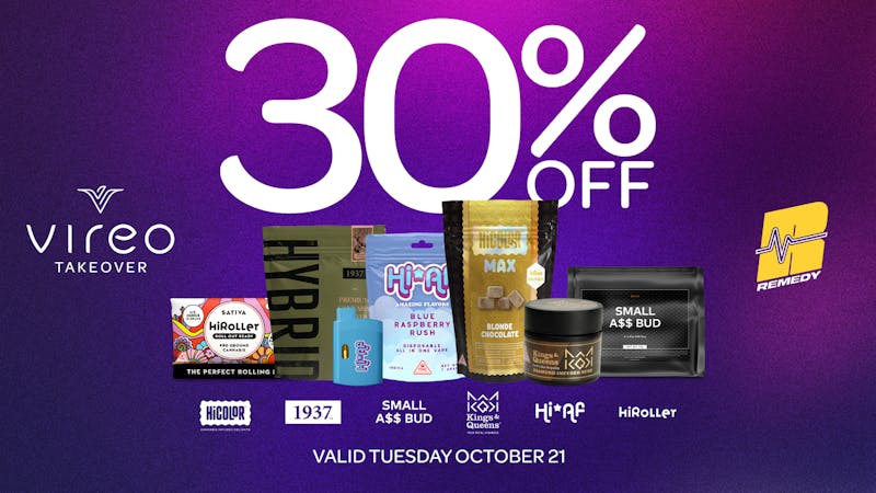 Remedy Baltimore 🔥 Vireo Takeover: 30% OFF all Vireo Brands