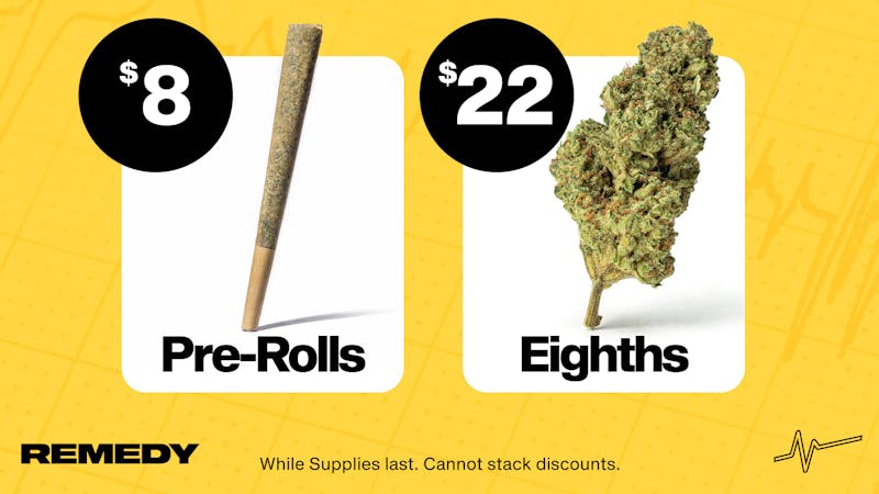 Remedy Baltimore 🔥 Deal: $8 PRJs,$22 1/8ths + Up to 50% OFF!