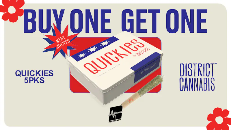 Remedy Baltimore BOGO District Quickies 5pks | $20 1/8ths + 30% OFF