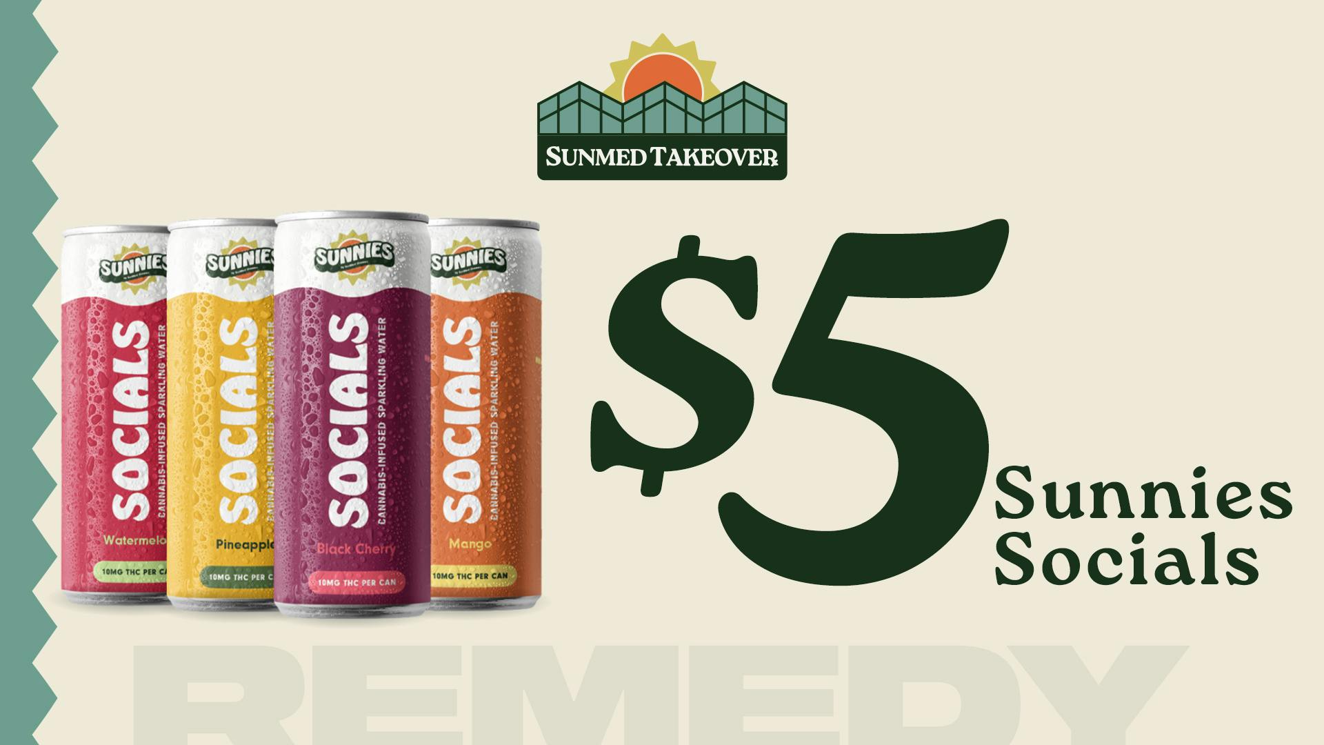 Remedy Baltimore 🔥 Sunmed Takeover: $5 Socials, $10 PRJs + more!
