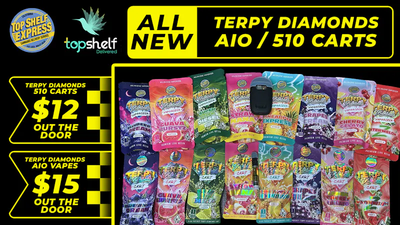 TOP SHELF EXPRESS - EXCISE TAXES INCLUDED ALL NEW TERPY DIAMONDS CART