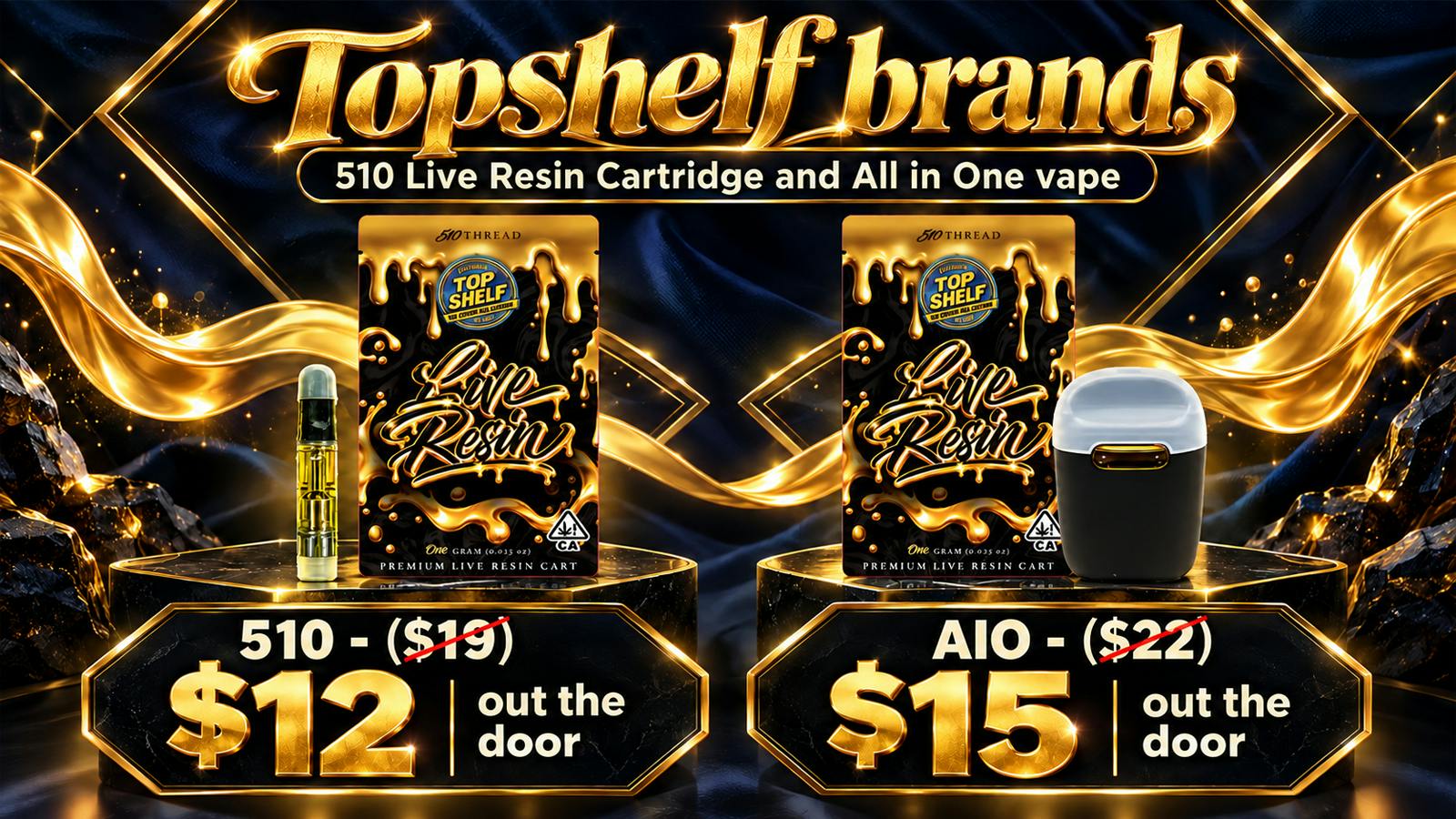 TOP SHELF EXPRESS - EXCISE TAXES INCLUDED TOP SHELF 510 AND AIO DEAL