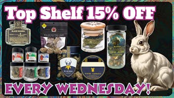 White Rabbit Cannabis Top Shelf Flower 15% OFF Wednesday