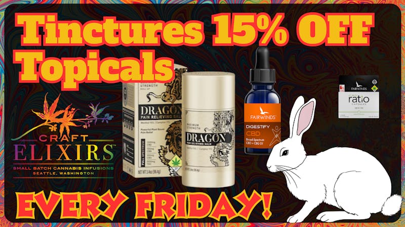 White Rabbit Cannabis Tinctures & Topicals 15% OFF Friday
