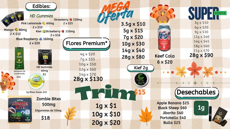 The Healthy Cloud 🍂🦃TRIM $1 el GRAMO y OFERTA DE FLOR NUEVA!!🦃🍂