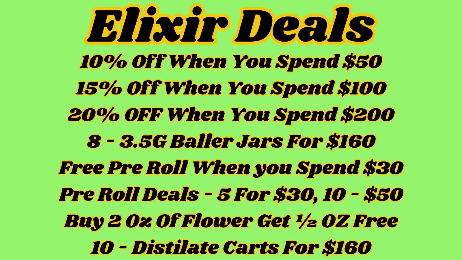 Elixir Extracts Elixir Deals!!!