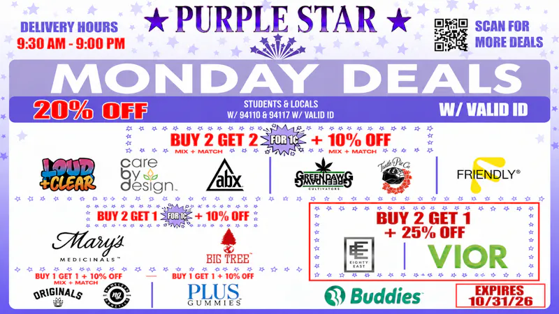 Purple Star MD MONDAY DEALS AT PURPLE STAR MD