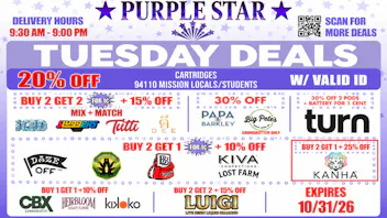 Purple Star MD TUESDAY DEALS AT PURPLE STAR MD