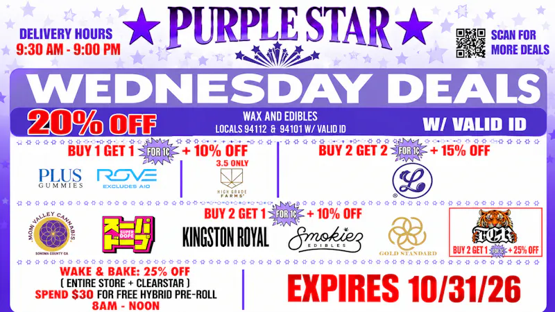Purple Star MD WEDNESDAY DEALS AT PURPLE STAR MD!!!
