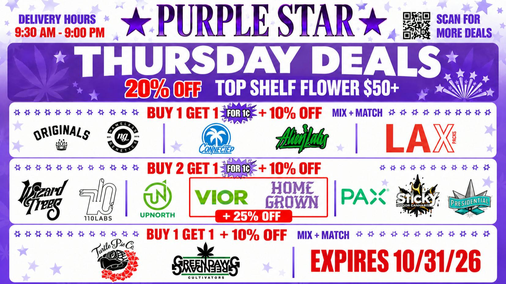 Purple Star MD THURSDAY DEALS AT PURPLE STAR MD!!!