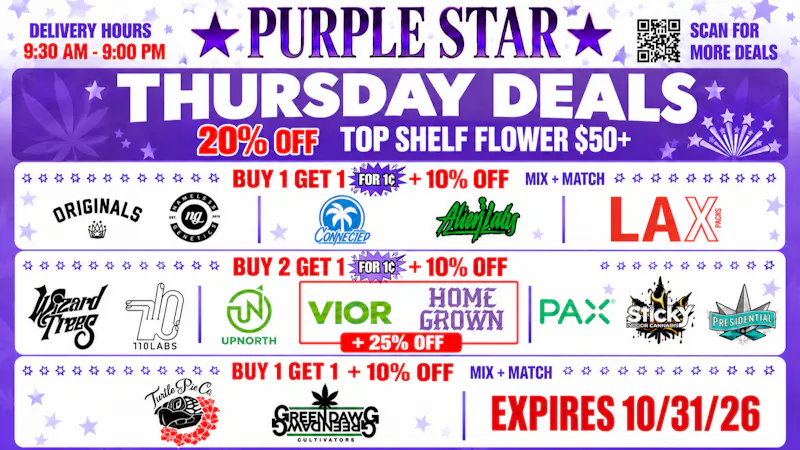 Purple Star MD THURSDAY DEALS AT PURPLE STAR MD!!!
