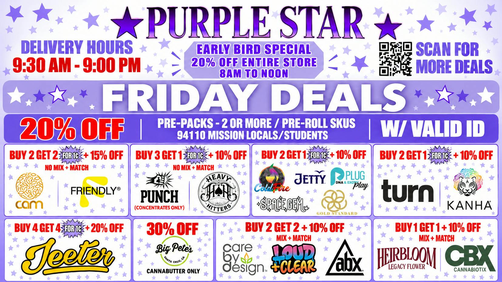 Purple Star MD FRIDAY DEALS AT PURPLE STAR!!!