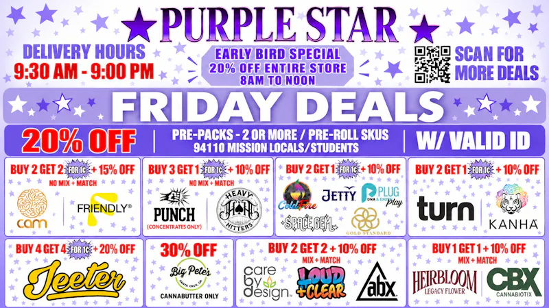 Purple Star MD FRIDAY DEALS AT PURPLE STAR!!!