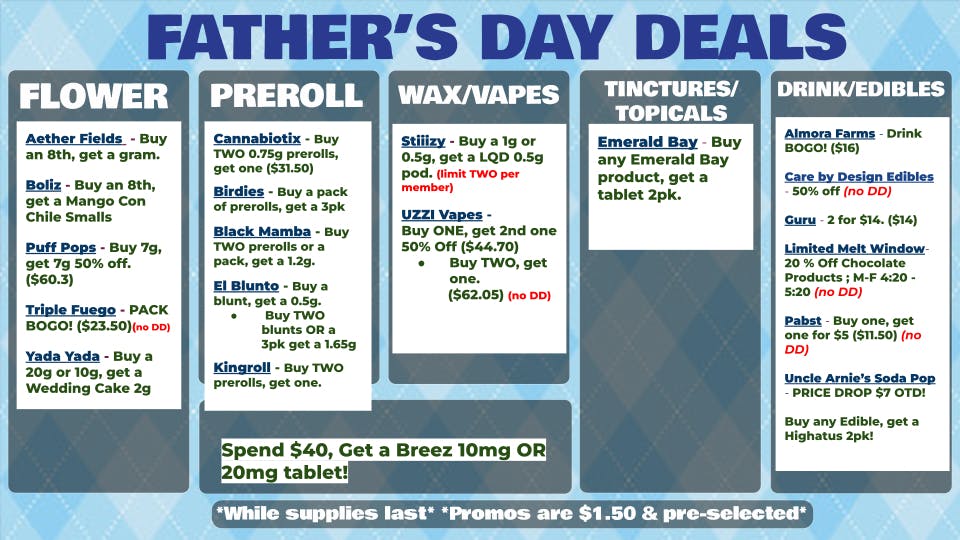 Chronic Long Beach FATHER'S DAY DEALS + 10% OFF ALL DAY