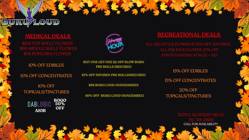 BuKu LOUD NOVEMBER/FALL SAVINGS