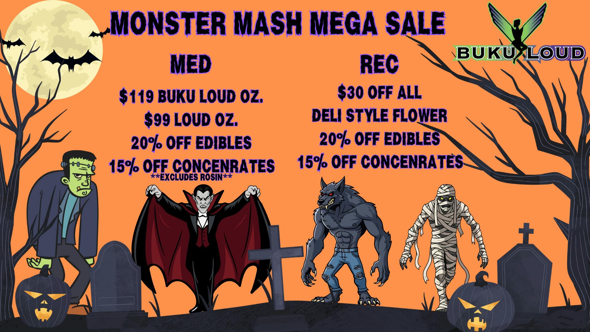 BuKu LOUD MONSTER MASH MEGA SALE!