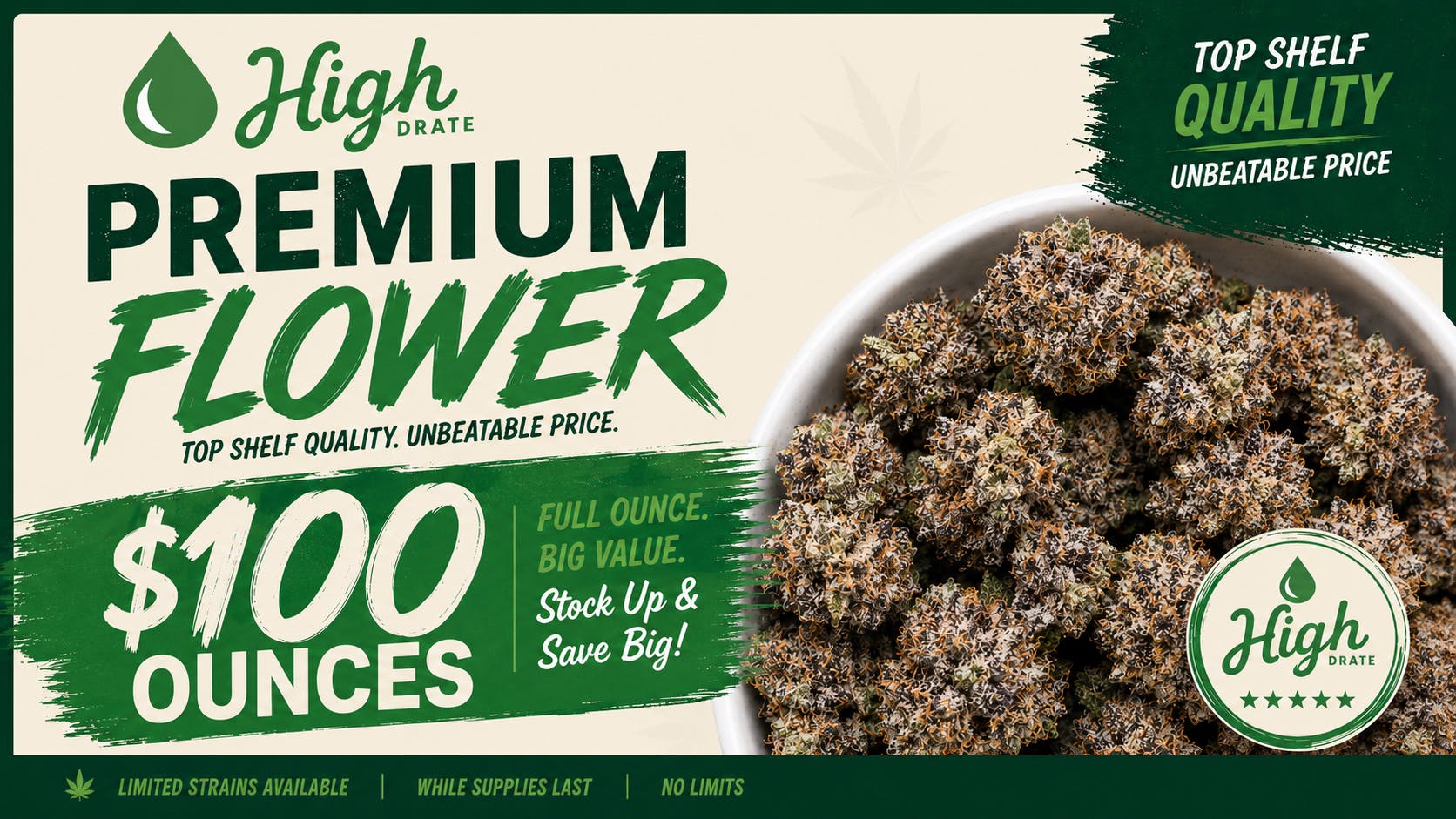 High-Dration Top Shelf Ounces - $100
