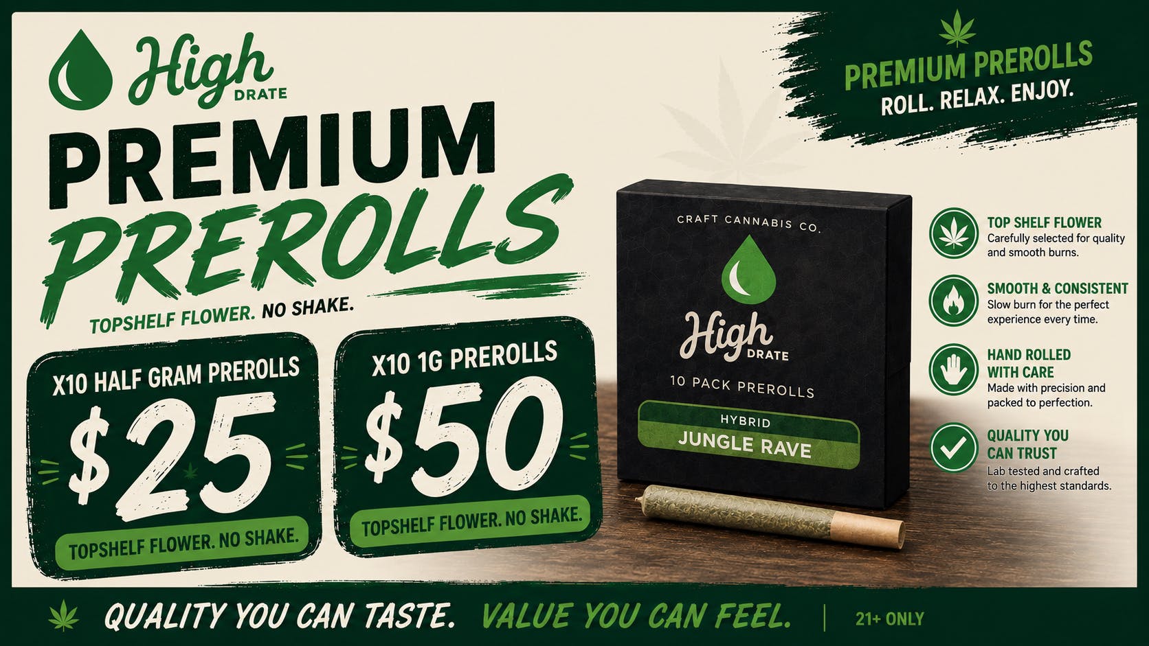 High-Dration Premium Preroll Packs