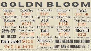 Goldn Bloom CONCENTRATE SPECIALS
