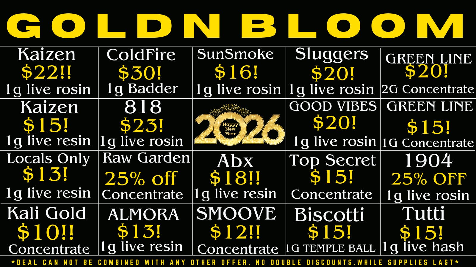 Goldn Bloom CONCENTRATE SPECIALS